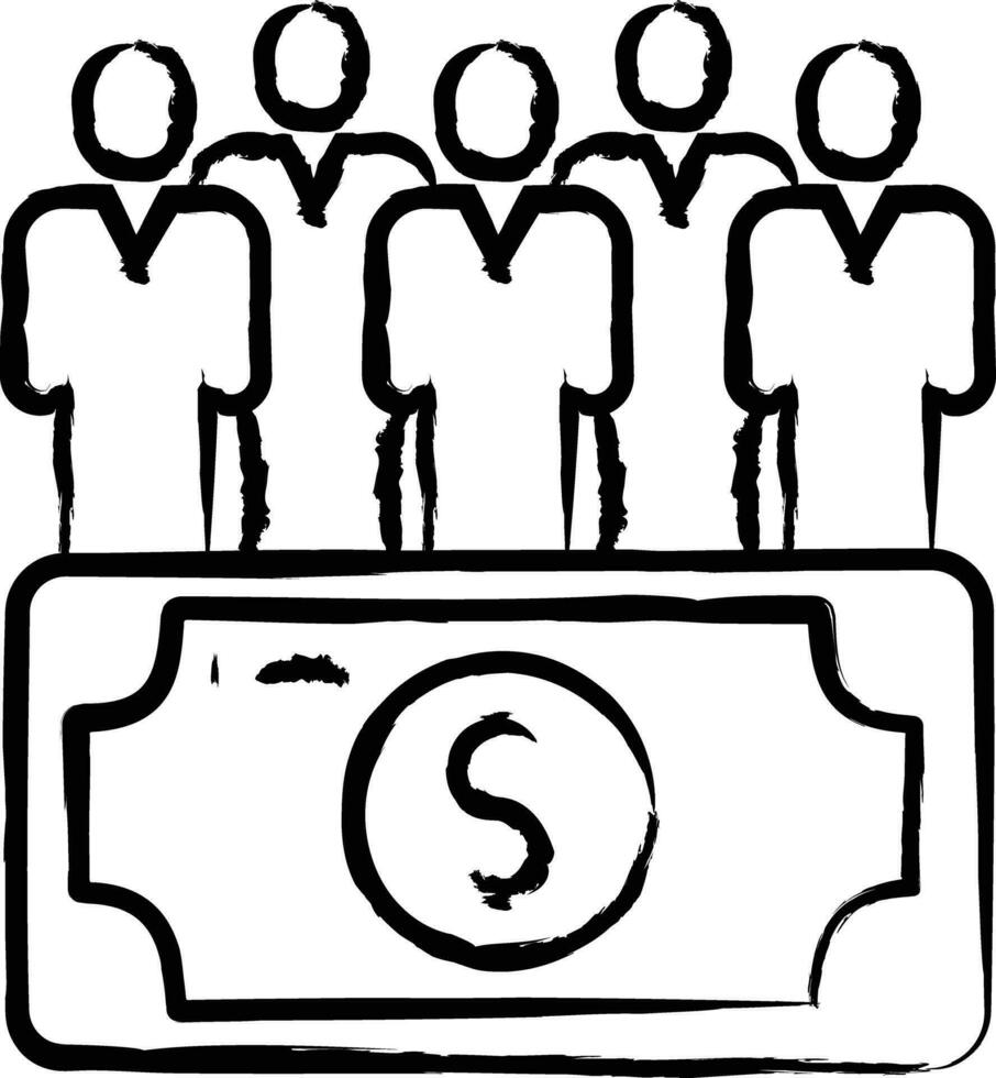 Wealth Community hand drawn vector illustration