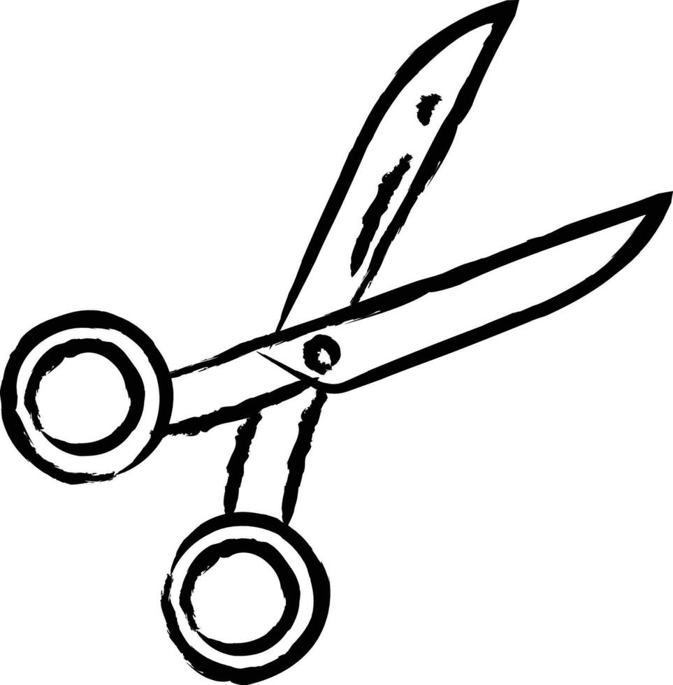 Scissor hand drawn vector illustration