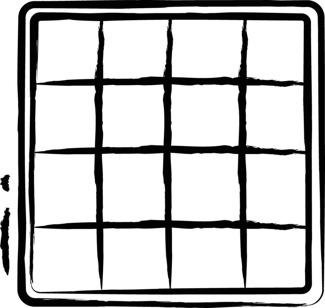 Grid hand drawn vector illustration