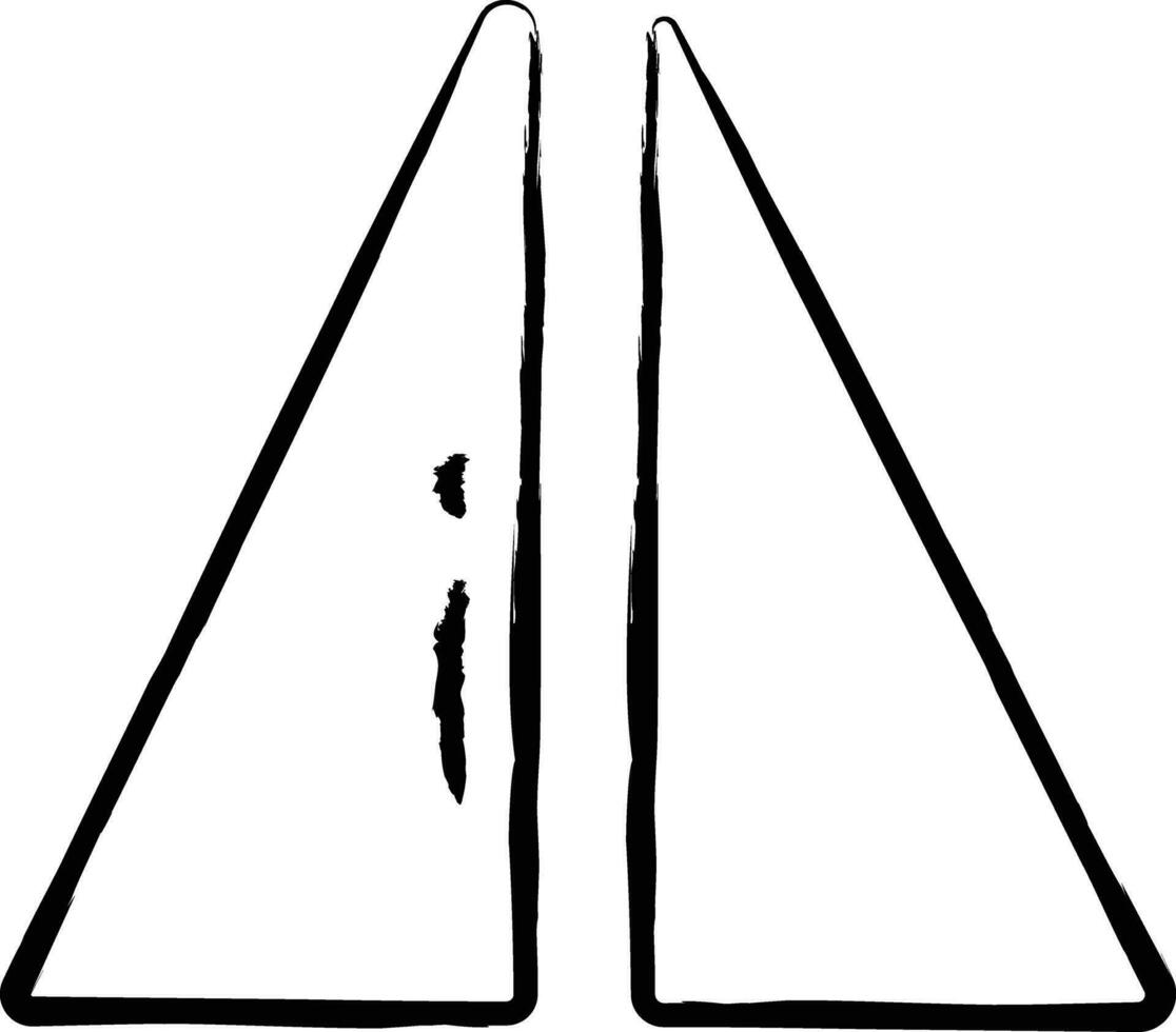 Flip vertical hand drawn vector illustration