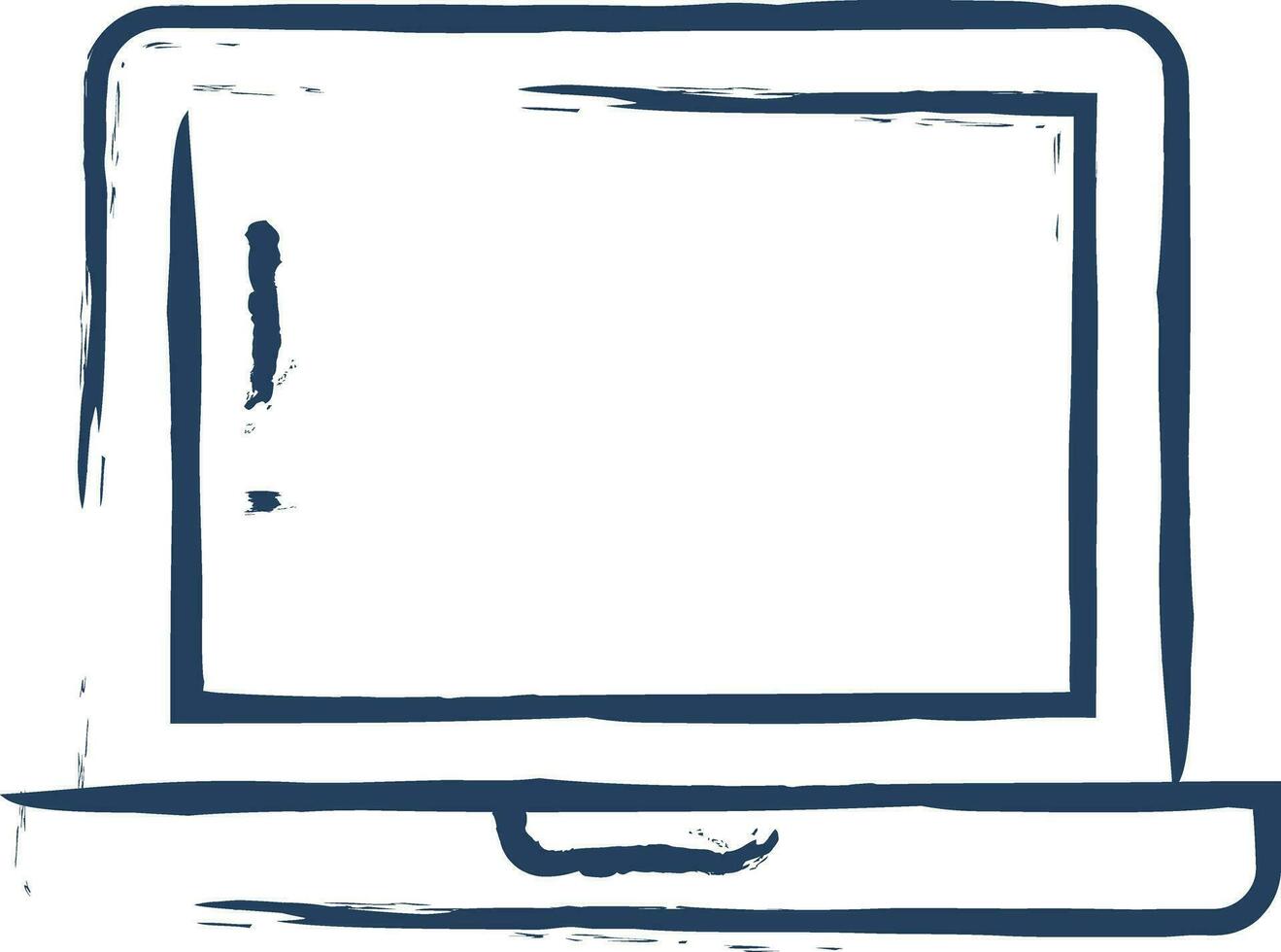 ordenador portátil mano dibujado vector ilustración
