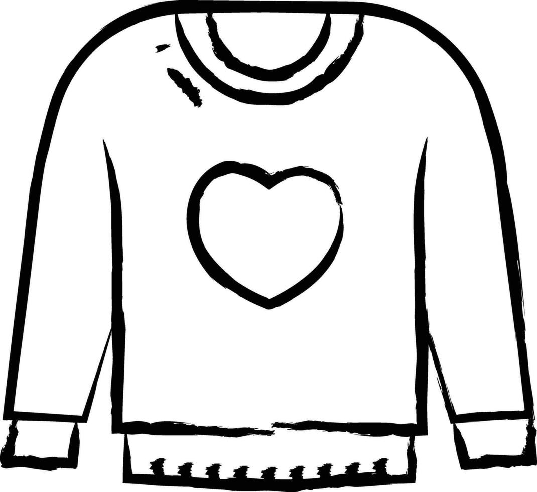 Sweatshirt hand drawn vector illustration