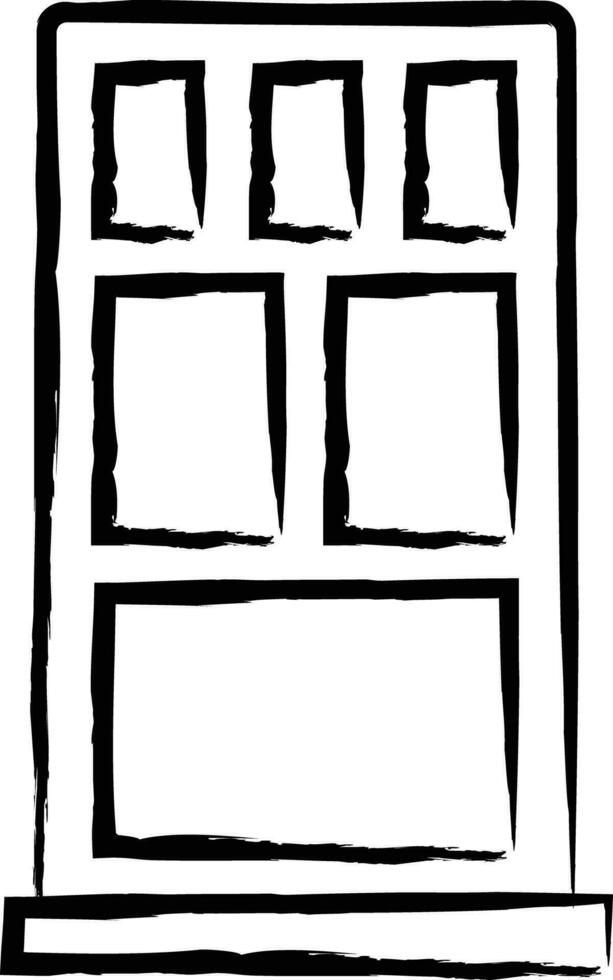 Door hand drawn vector illustration