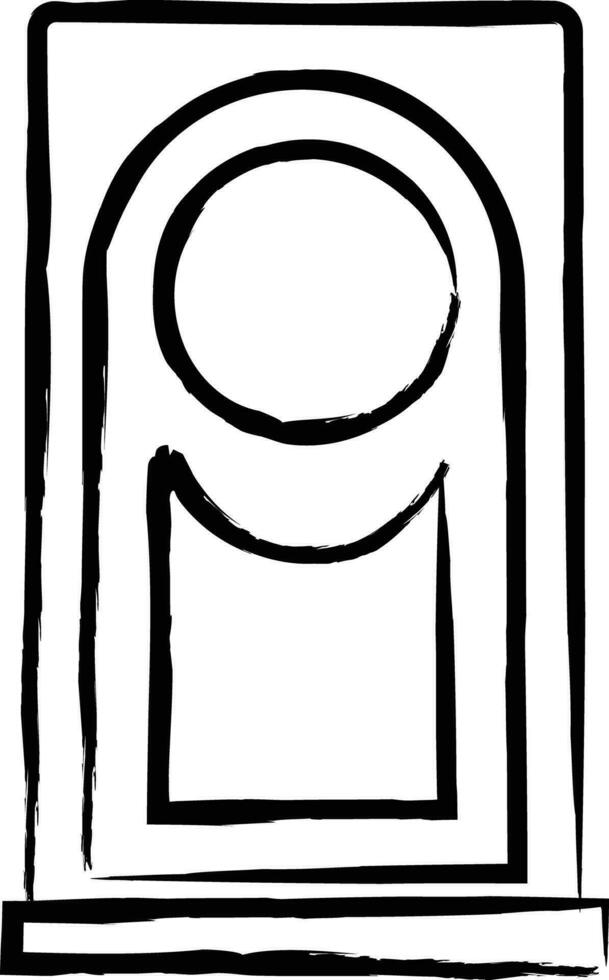 Door hand drawn vector illustration