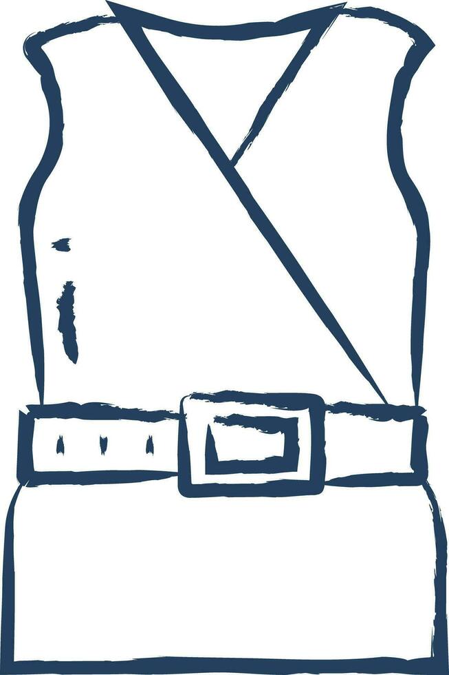 Top dress  hand drawn vector illustration