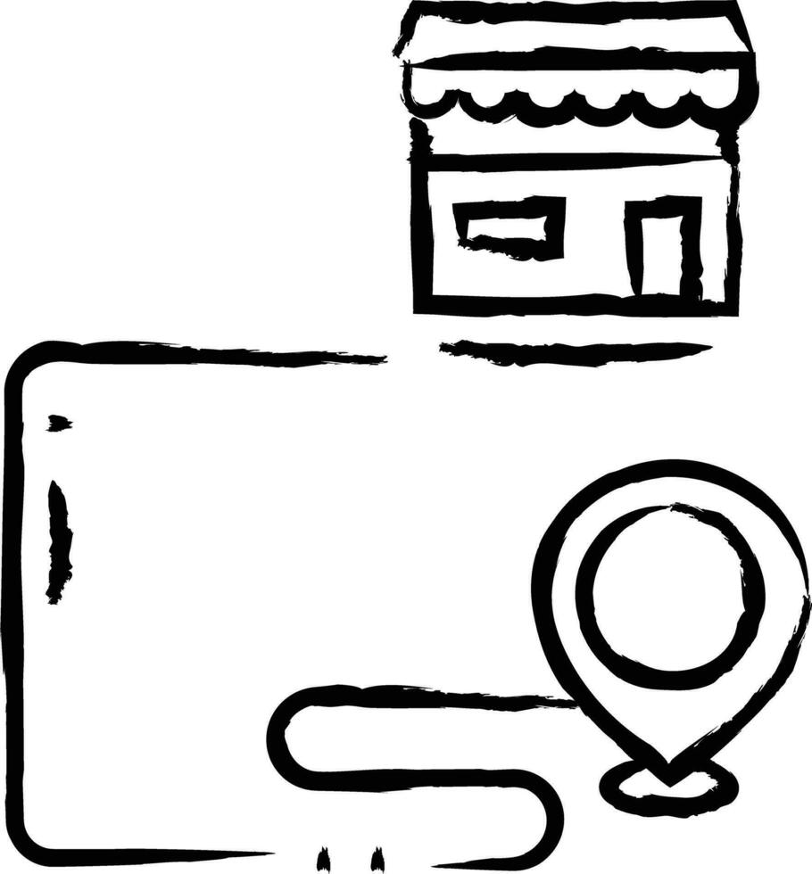 Store map hand drawn vector illustration