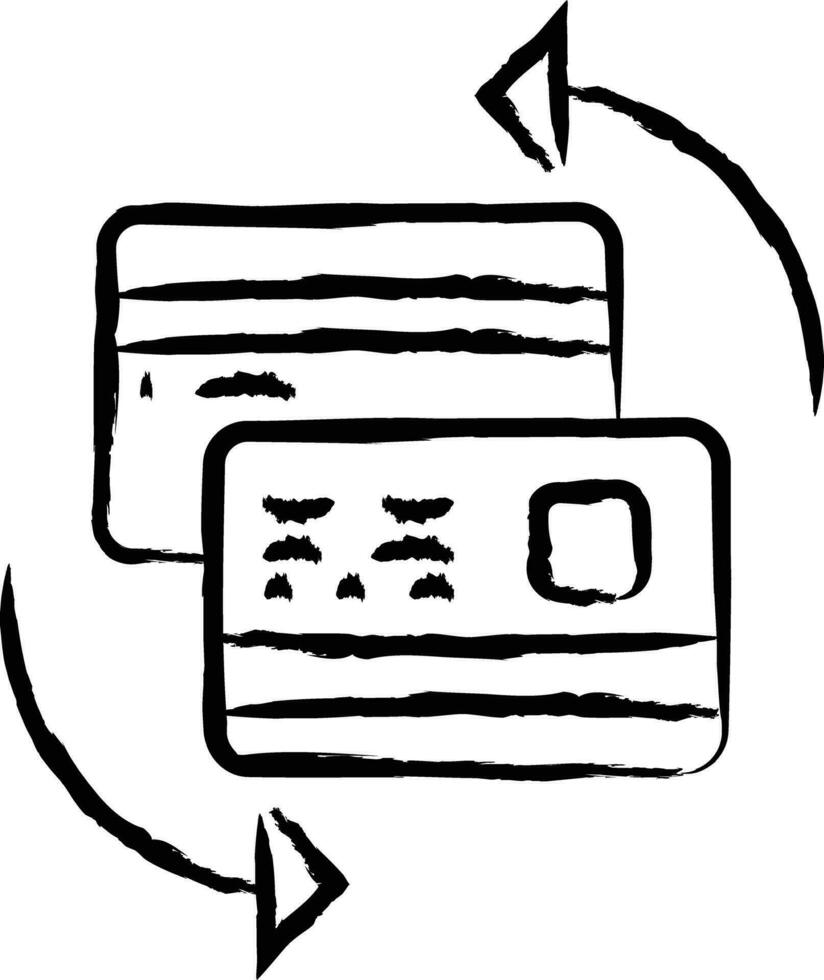 Card exchange hand drawn vector illustration 34032146 Vector Art at