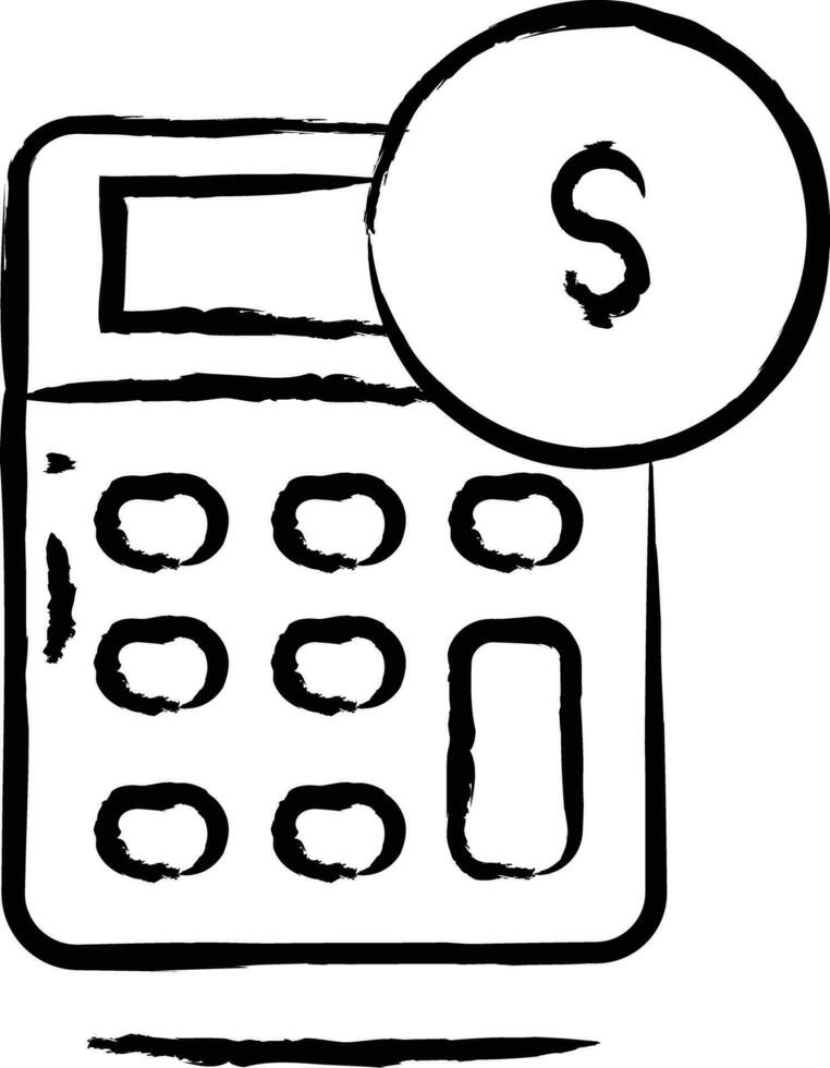 Calculate hand drawn vector illustration