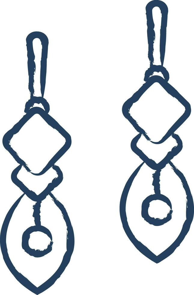 earring hand drawn vector illustration
