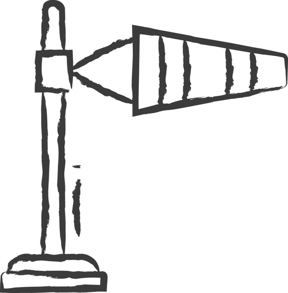 Windsock hand drawn vector illustration