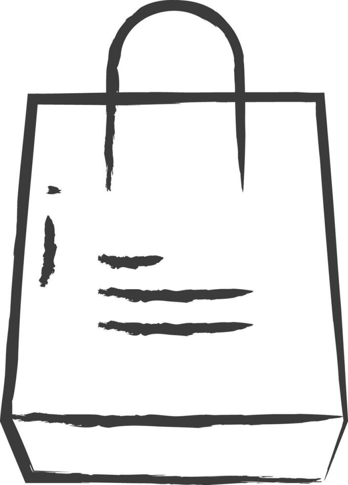 Bag hand drawn vector illustration