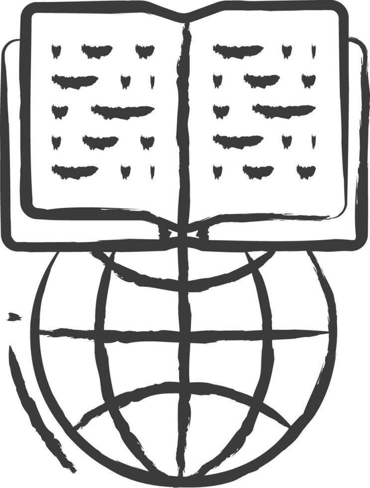 Book hand drawn vector illustration