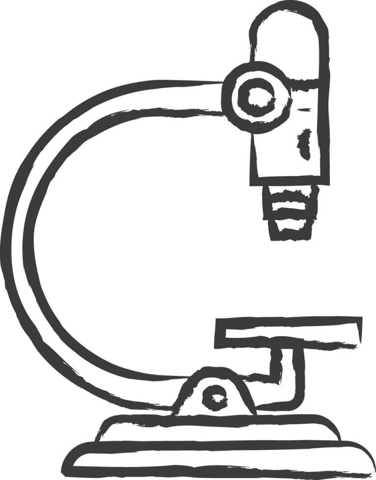 Microscope hand drawn vector illustration