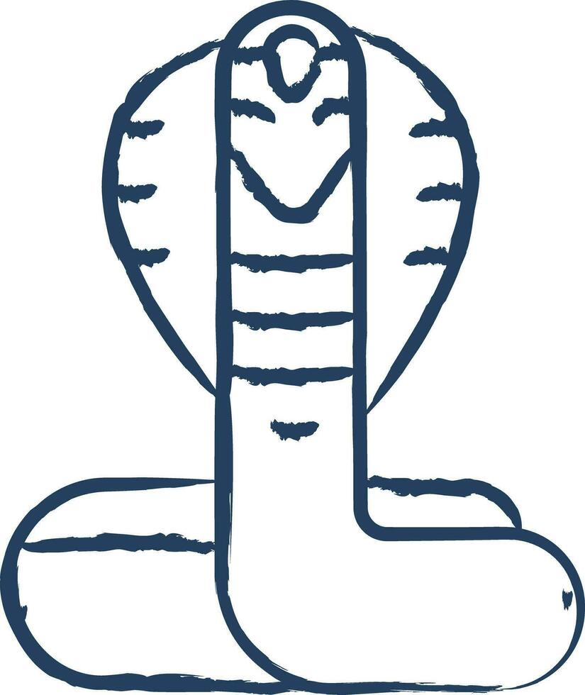 Cobra hand drawn vector illustration