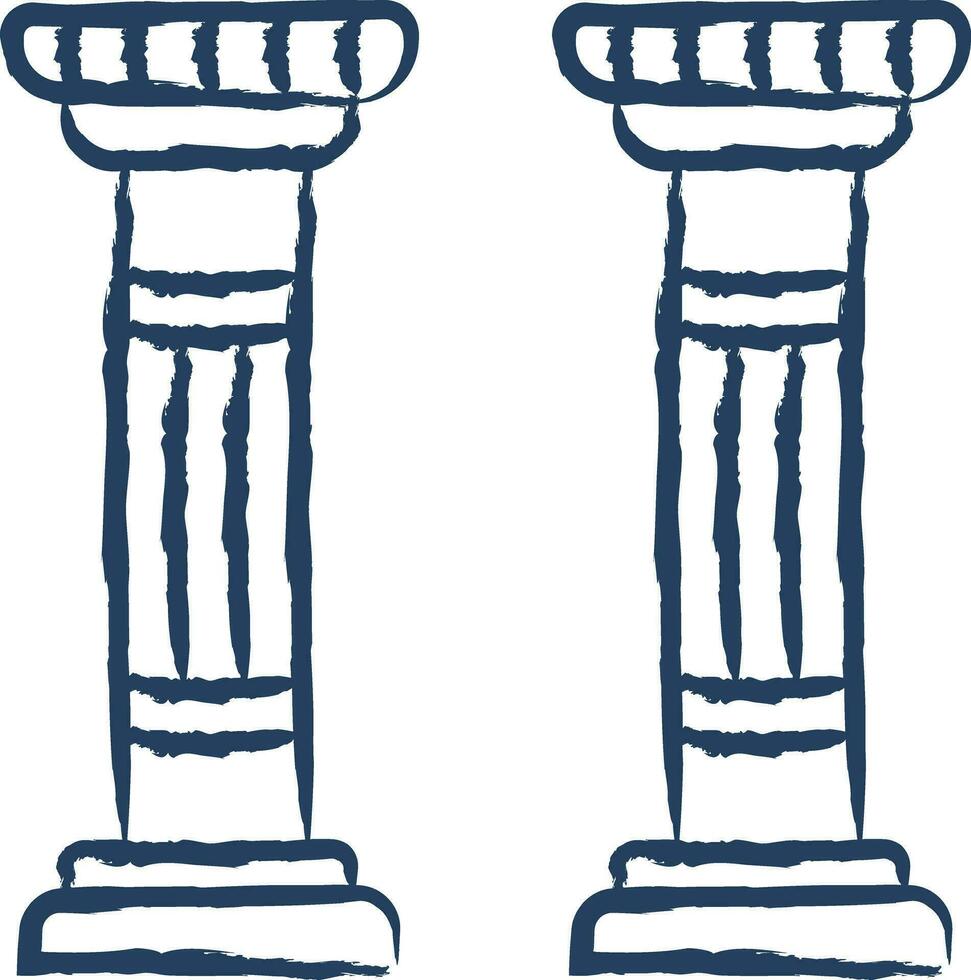 columna mano dibujado vector ilustración