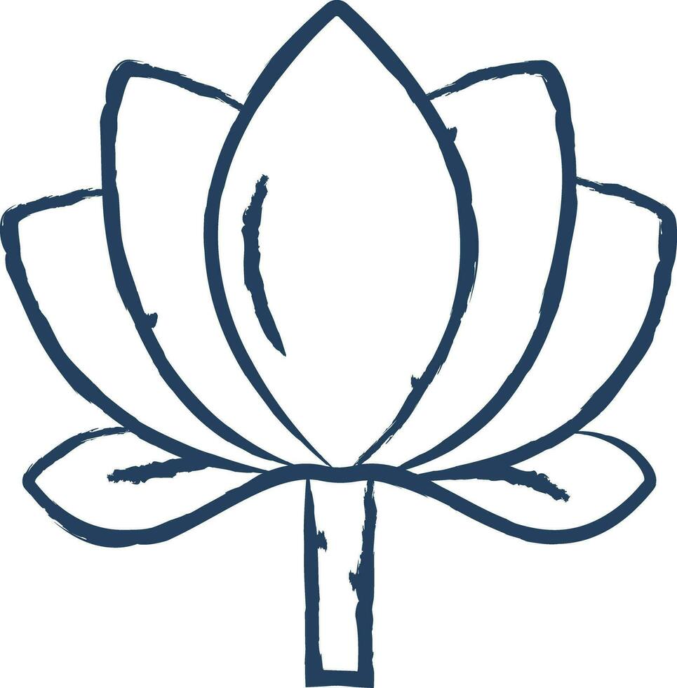 Lotus hand drawn vector illustration