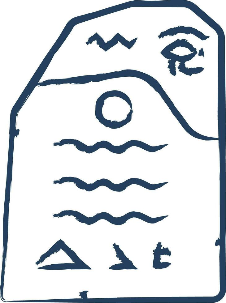 Rosetta Stone hand drawn vector illustration