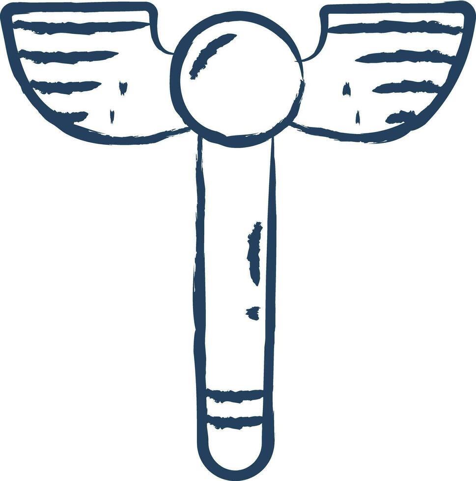 Scepter hand drawn vector illustration