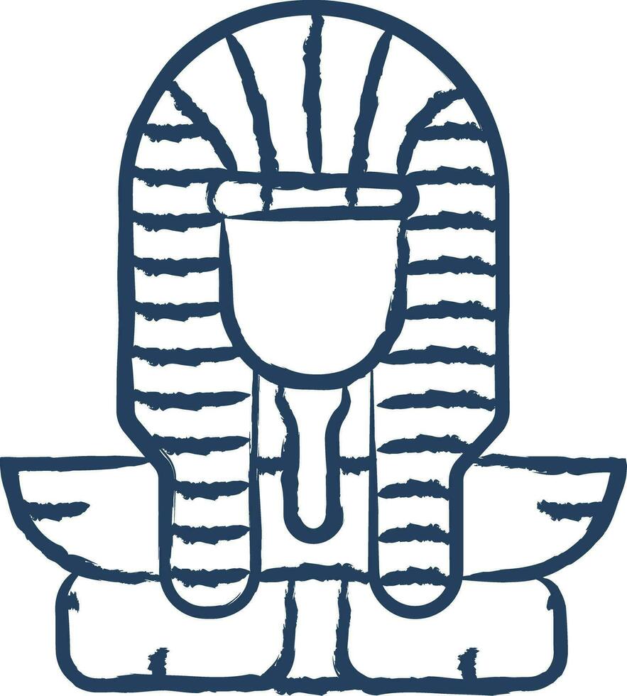 Egyptian Head hand drawn vector illustration