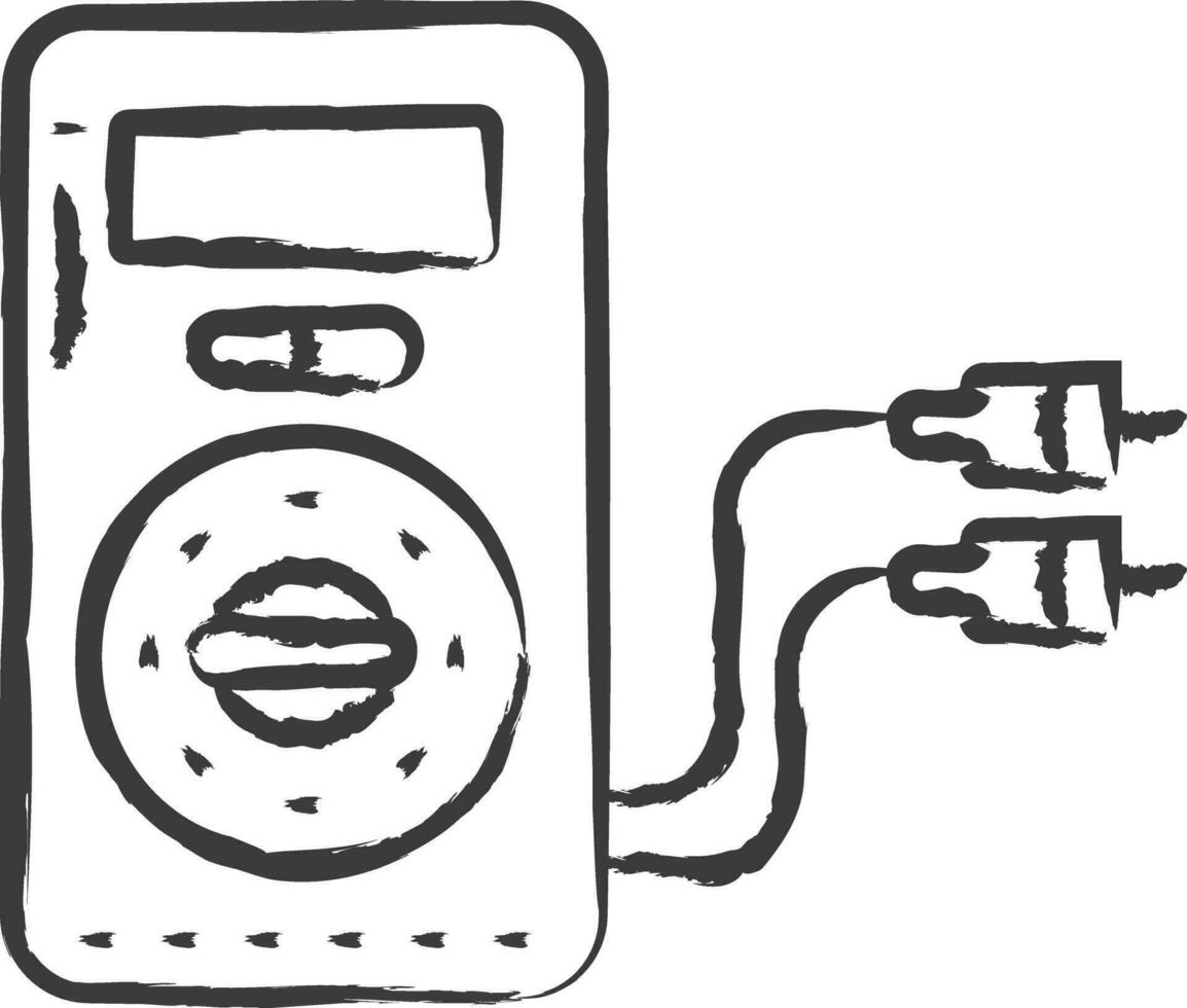 Voltage Tester hand drawn vector illustration