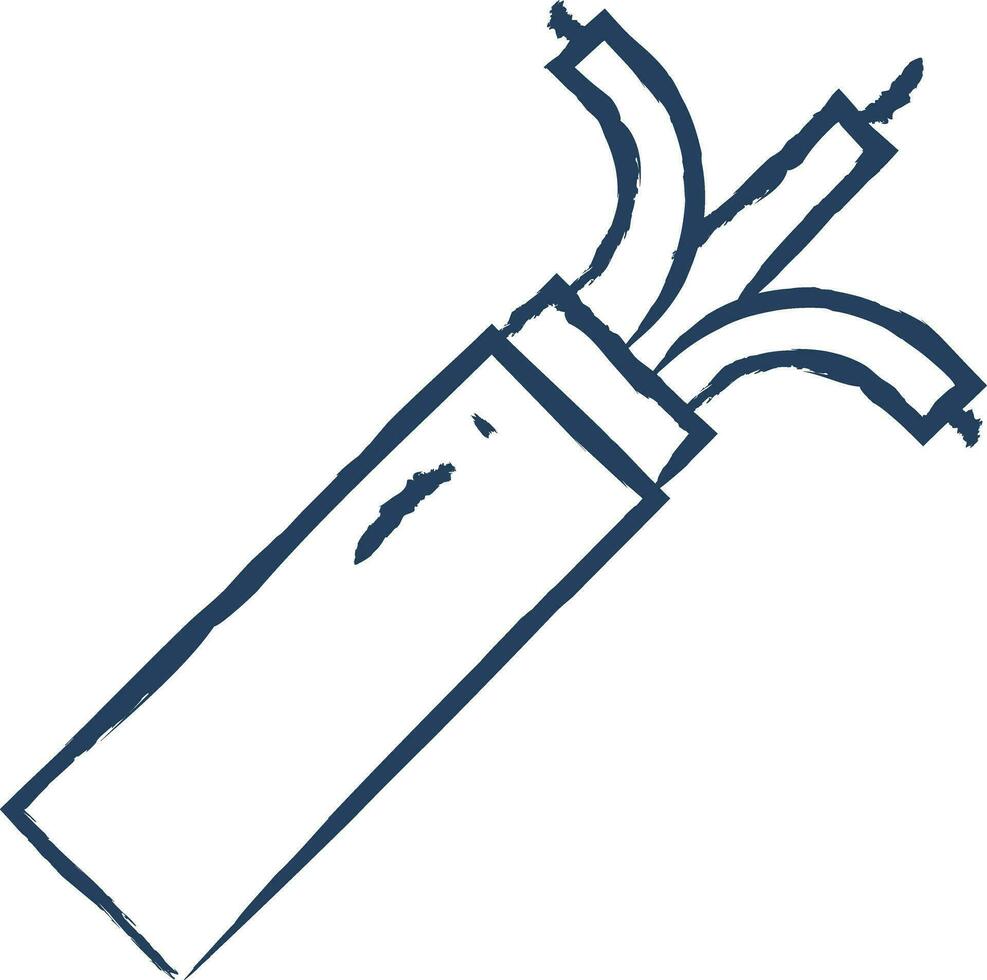Broken Wire hand drawn vector illustration