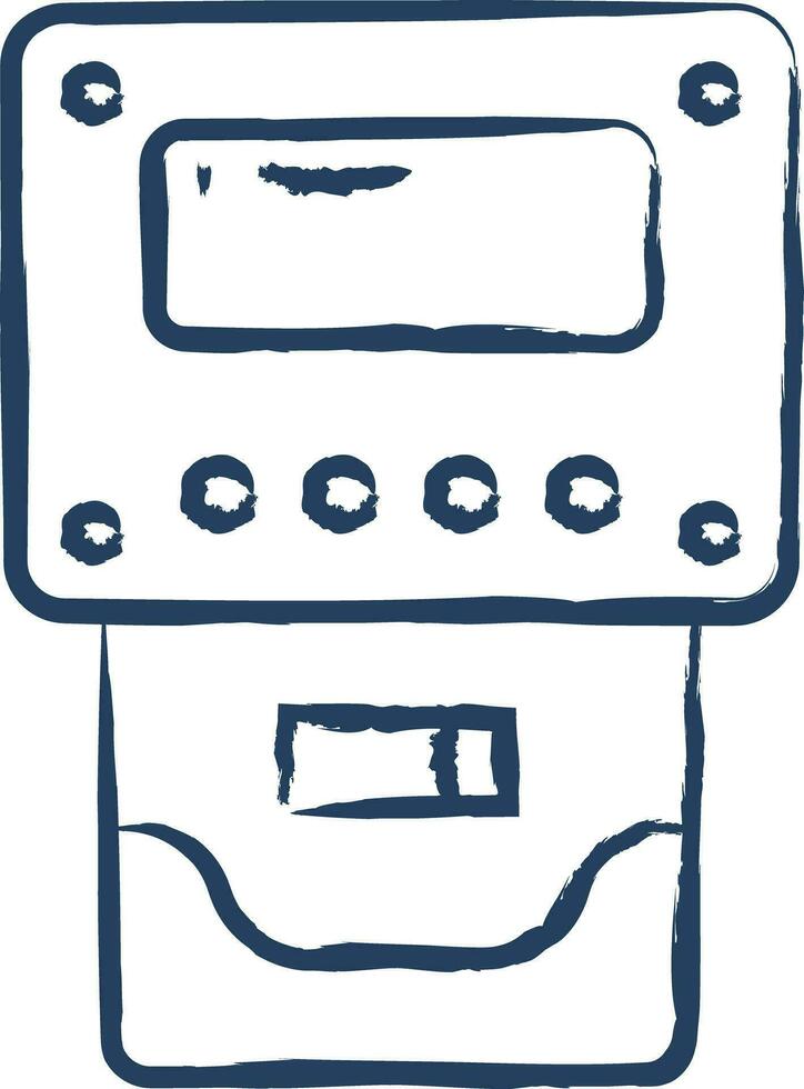 Power Meter hand drawn vector illustration