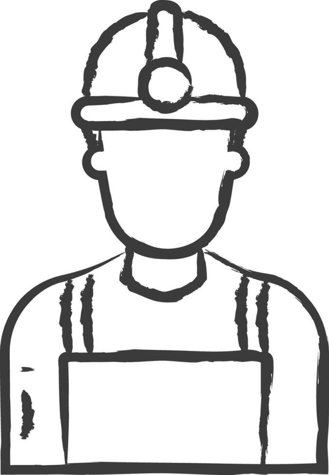 Engineering Man hand drawn vector illustration