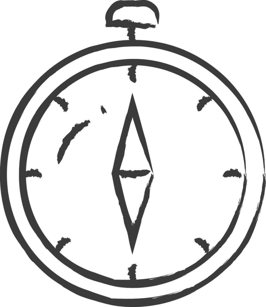 compass hand drawn vector illustration