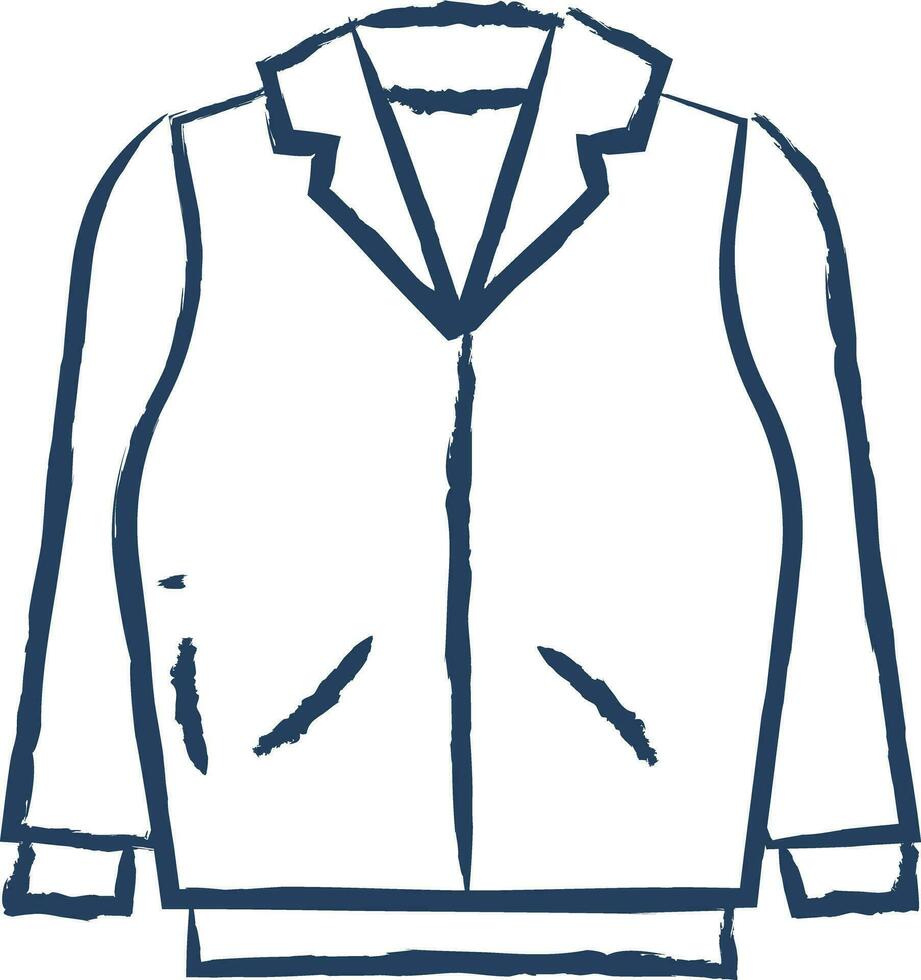 cuero chaqueta mano dibujado vector ilustración