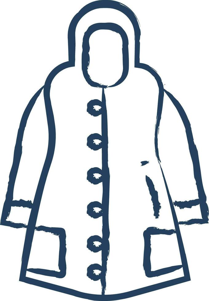 Raincoat hand drawn vector illustration