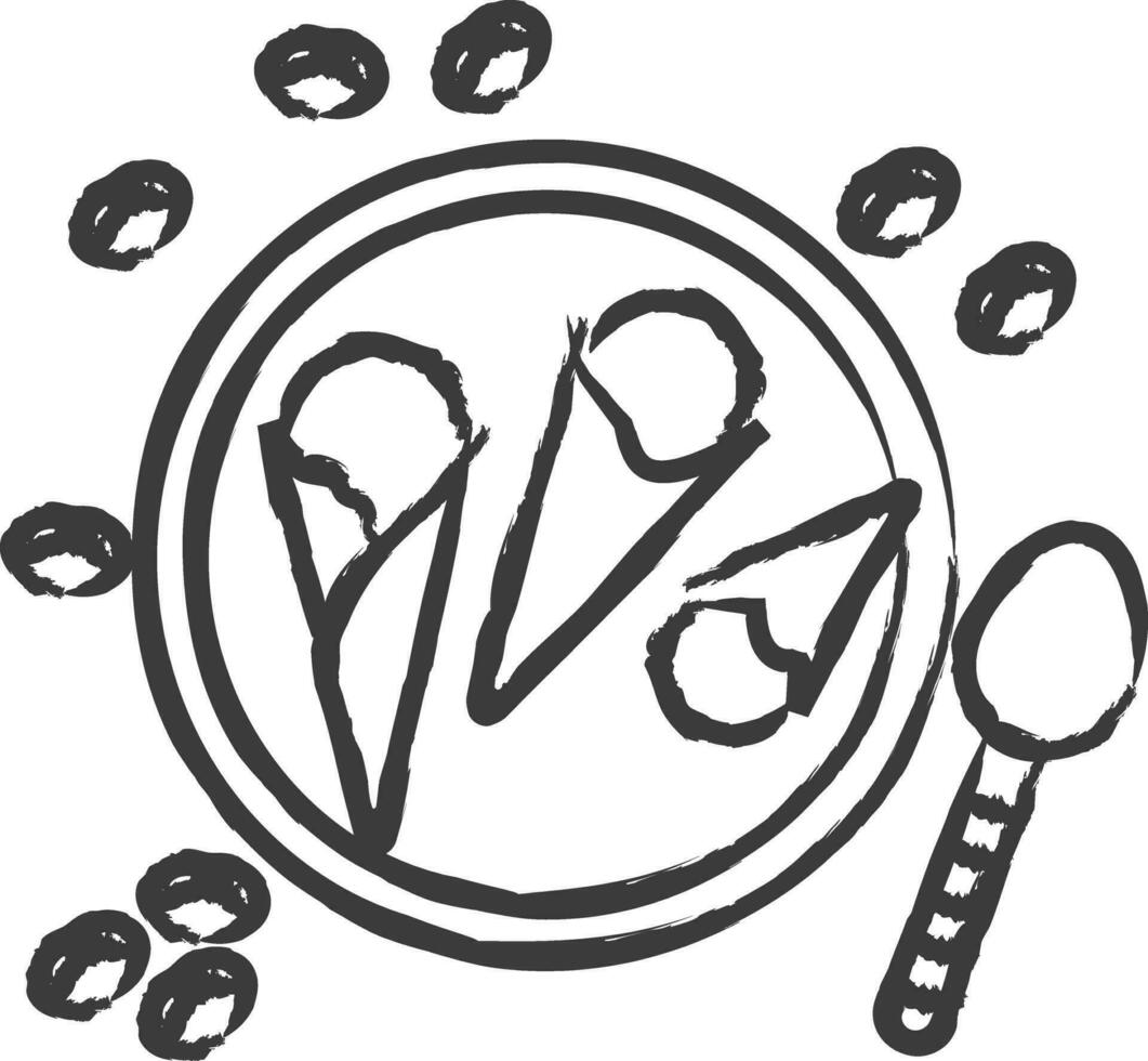 chocolate ice cream hand drawn vector illustration