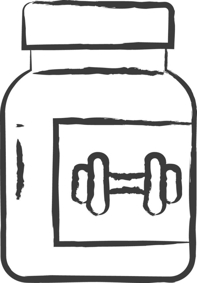 proteína comida mano dibujado vector ilustración
