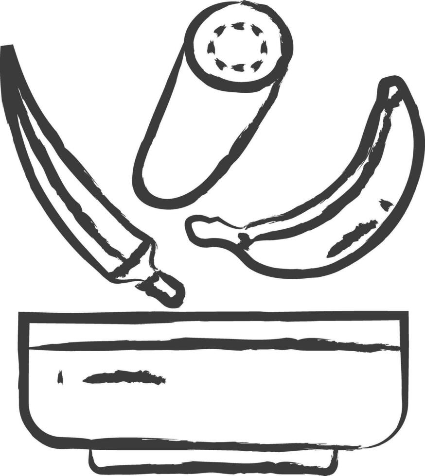 Food bowl hand drawn vector illustration