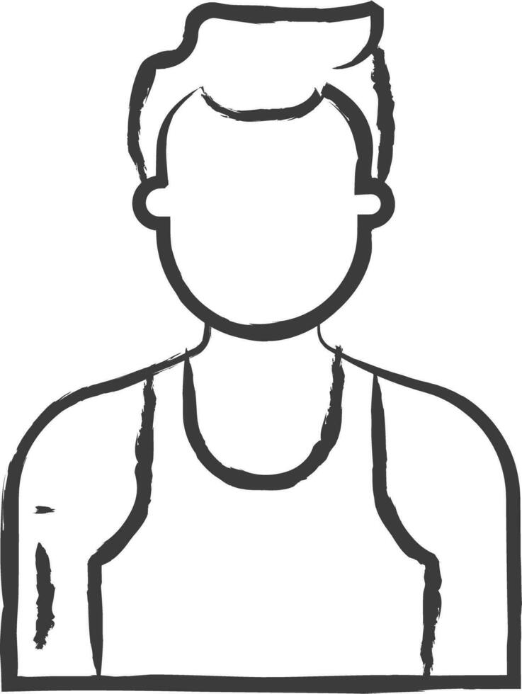 Man hand drawn vector illustration