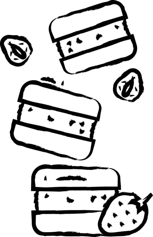 Macaroons hand drawn vector illustration
