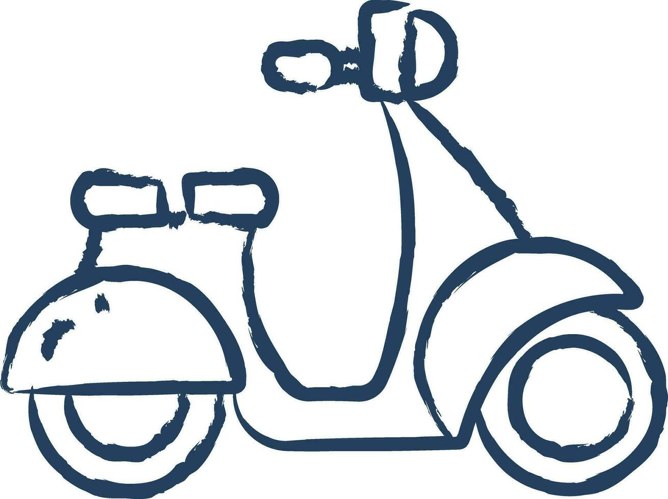 Scooter. hand drawn vector illustration
