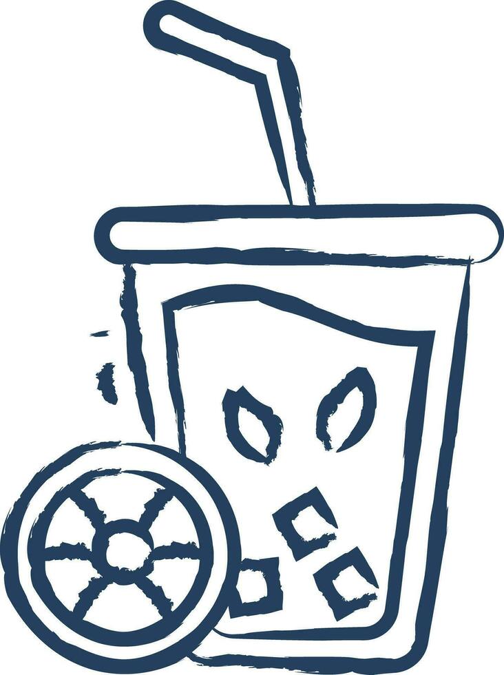 Orange juice hand drawn vector illustration