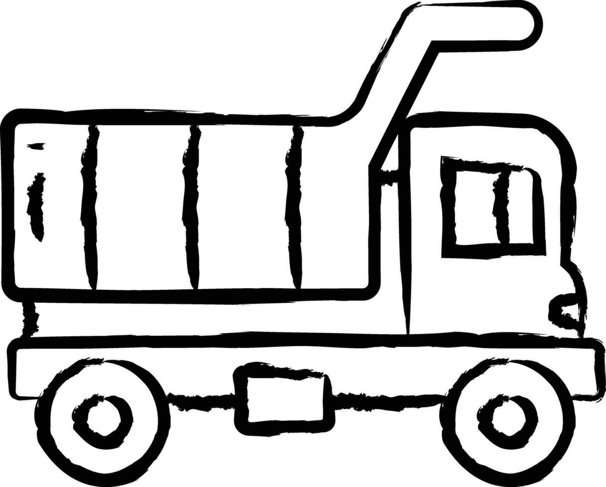 Dump Truck hand drawn vector illustration