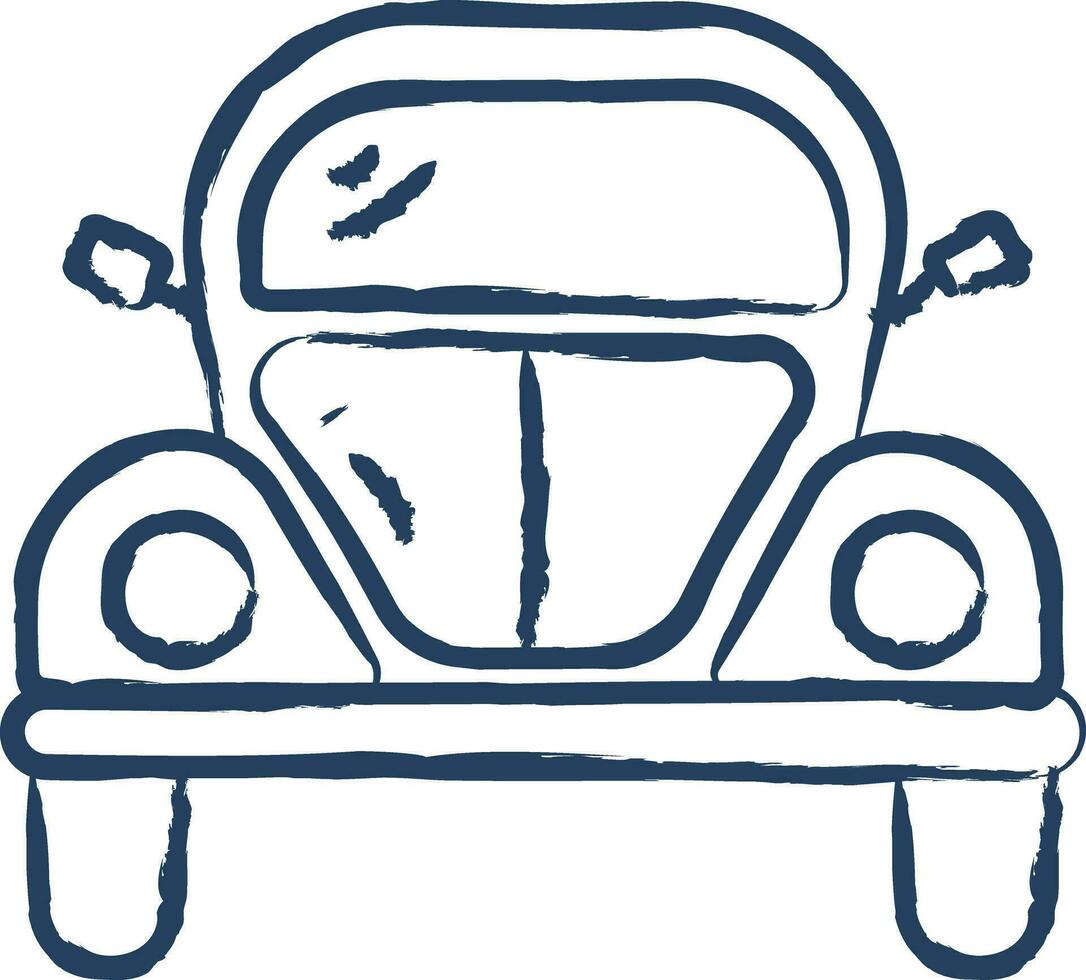 Volkswagen car hand drawn vector illustration