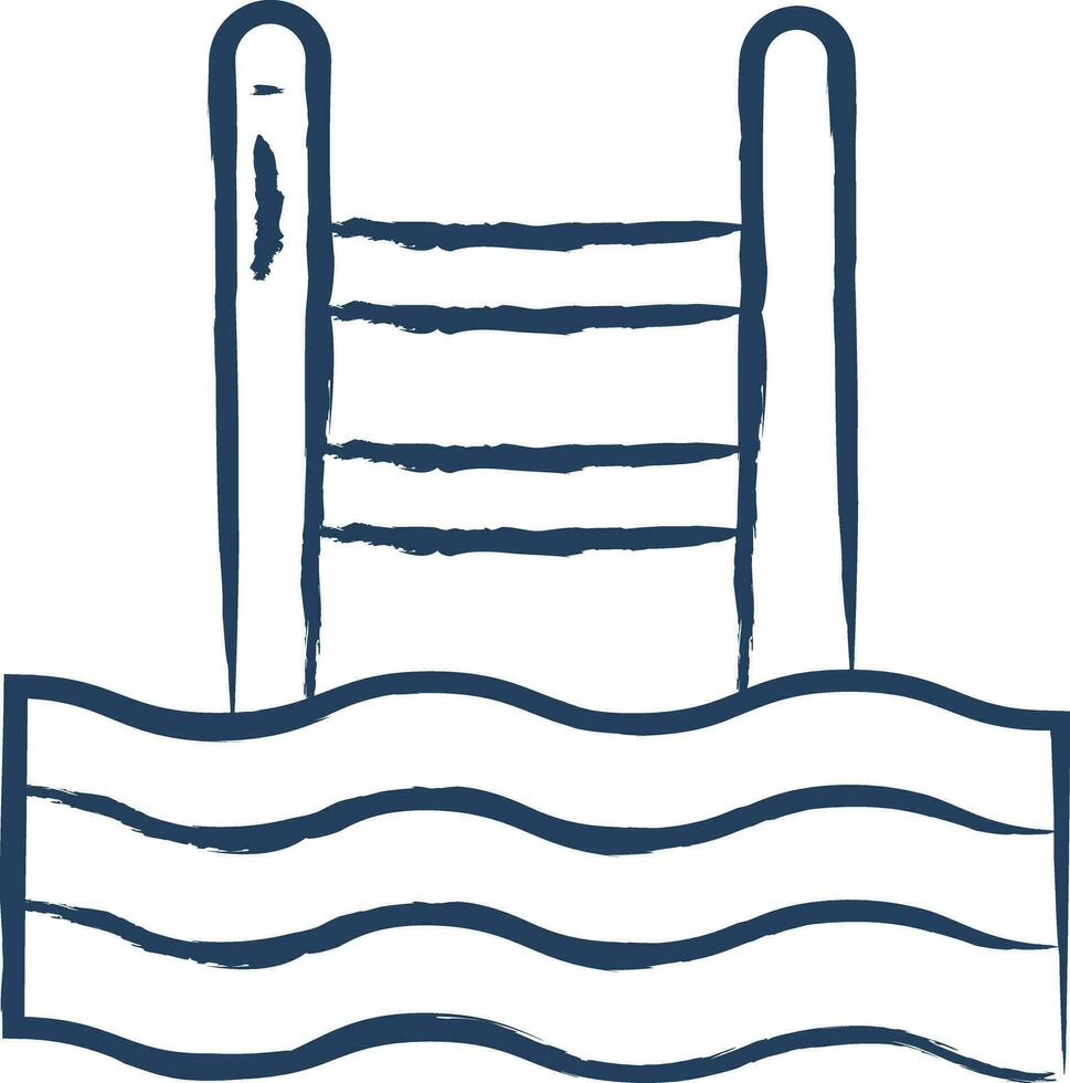 Pool hand drawn vector illustration