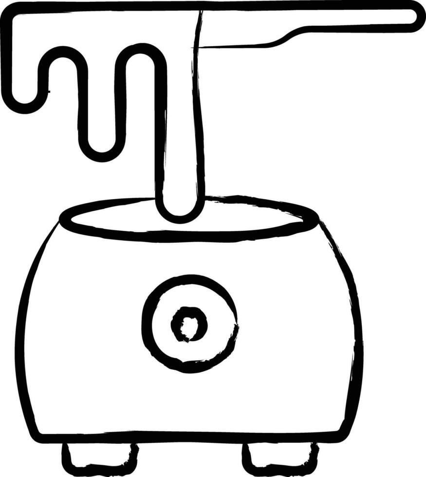 Wax hand drawn vector illustration