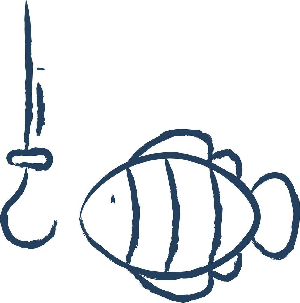 pescar mano dibujado vector ilustración