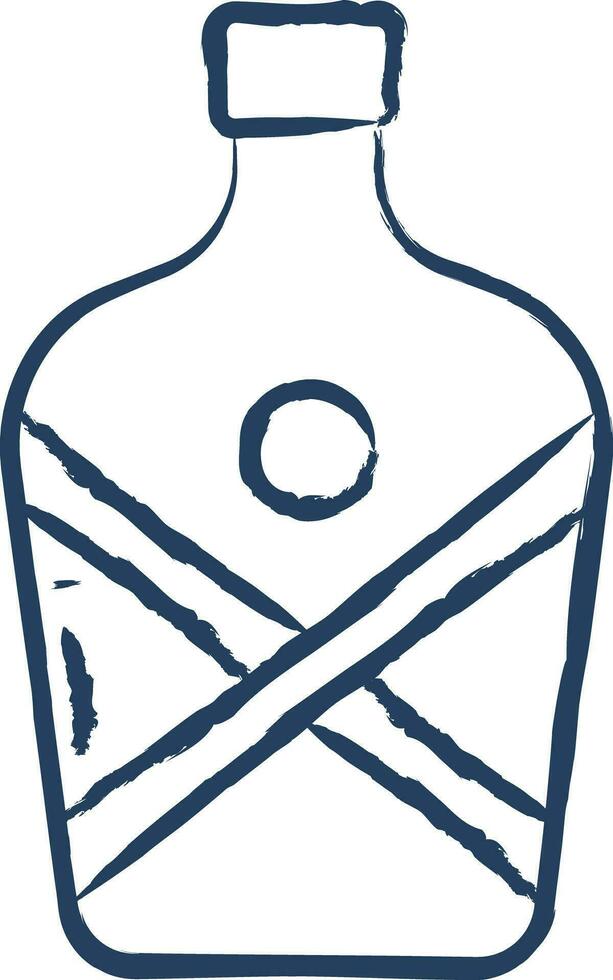 Flask hand drawn vector illustration