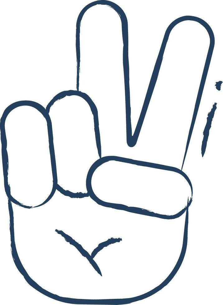 Peace Sign hand drawn vector illustration