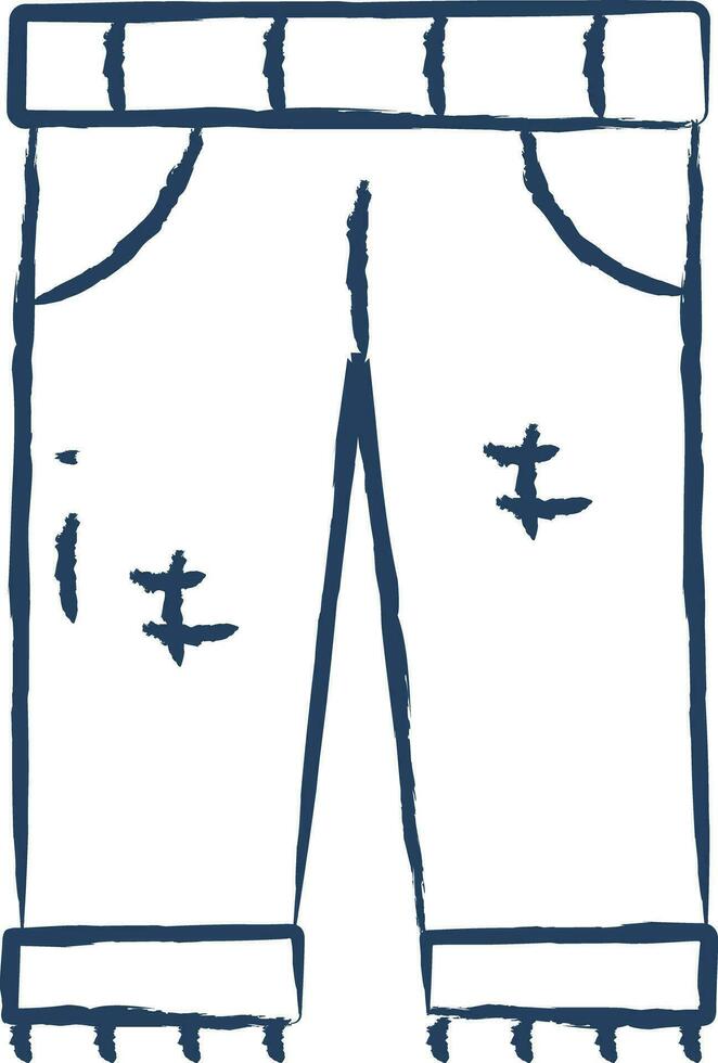 Trouser hand drawn vector illustration