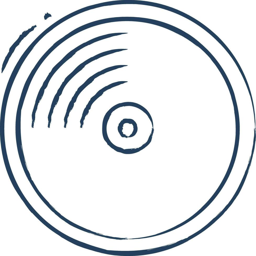 Vynil Disk hand drawn vector illustration