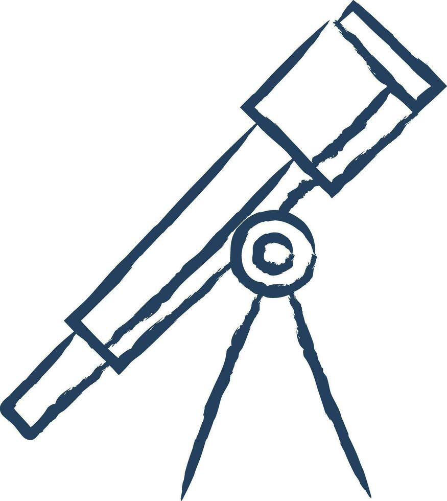 telescope hand drawn vector illustration