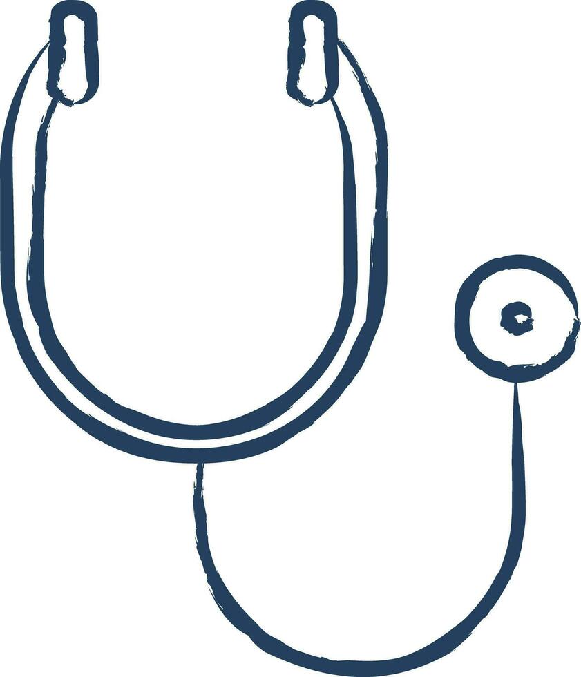 Stethoscope hand drawn vector illustration