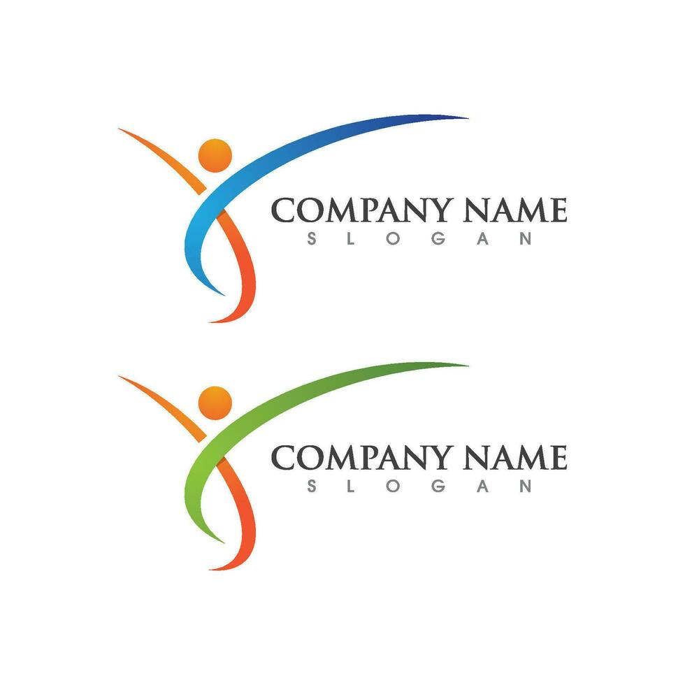 Human character logo sign vector