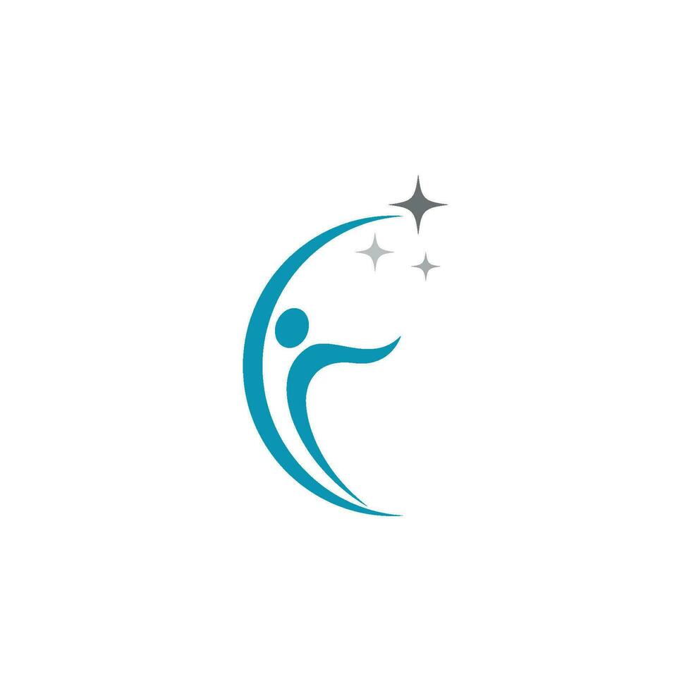 Human character logo sign vector